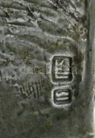 Raku váza, kerámia, kopott, jelzett, m: 19 cm