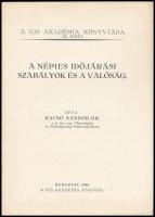 Bacsó Nándor: A népies időjárási szabályok és a valóság. A Kis Akadémia Könyvtára XL. kötet. Bp., 19...
