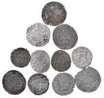 1526-1746. 11db-os magyar Ag dénártétel T:2-3 patina Hungary 1526-1746. 11pcs of Hungarian Ag denars C:XF-F paitna