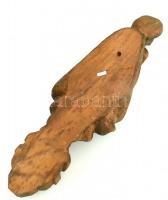 Mária a kis Jézussal, faragott fa fali szobor, m: 63 cm