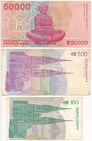 Horvátország 1991. 1D - 500D (6xklf) + 1993. 50.000D T:I-III
Croatia 1991. 1 Dinar - 500 Dinara (6x...