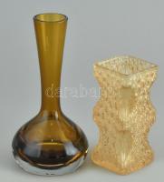 2 db üveg váza, hibátlan, m: 12 és 18 cm