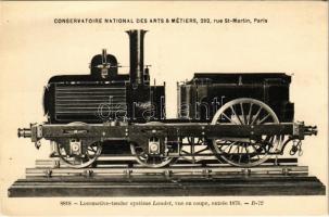 Locomotive-tender systeme Laudet, vue en coupe, entrée 1876. Conservatoire National des Arts & Métiers, Paris / French State Railways locomotive