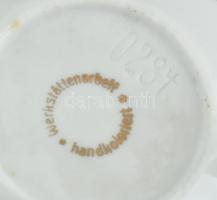 "Kaiserlautern" porcelán bonbonier, részben kézzel festett, jelzett, kis kopásnyomokkal, m...