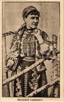 Rumänische Landestracht / Román népviselet, folklór / Romanian folklore, traditional costumes (képeslapfüzetből / from postcard booklet)