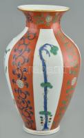 Herendi Gödöllő (SR - Siang Rouge) mintás váza. Kézzel festett, jelzett, hibátlan m: 24 cm