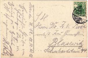 1912 Am 12.12.12.12. Uhr Mittags send'ich Dir die herzlichsten und besten Grüße heut von hier /...