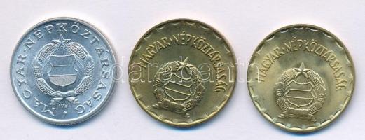 1987. 1Ft Al + 2Ft sárgaréz + 1988. 2Ft sárgaréz T:1,1-
