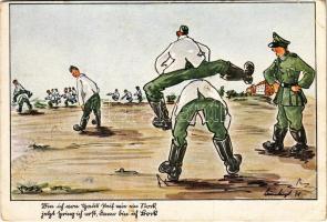 WWII German military art postcard, humour. Postkartenverlag K. Hecht Nr. 115. artist signed (EB)