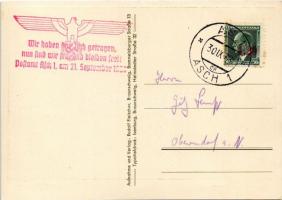 1938 WWII German military, tent camp with soldiers + "Wir haben das Joch getragen nun sind wir ...