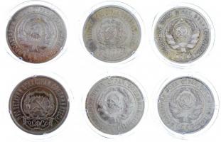 Szovjetunió / Orosz Szocialista Szövetségi Szovjet Köztársaság 1922-1923. 20k Ag (2xklf) + Szovjetun...