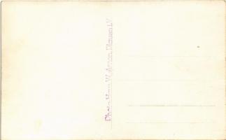 WWII NSDAP German Nazi Party propaganda, military band's performance, swastika. Photo-Haus W. A...