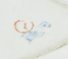 Zsolnay porcelán tálka, Egyesült Magyar Szénbányák felirattal. Jelzett, kopott, d: 12cm