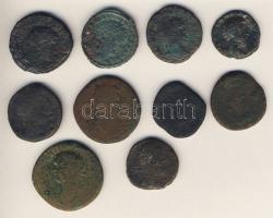 Római Császárság 10db bronzpénz T:vegyes