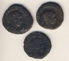 Római Császárság 3db koloniális veret T:3-/4