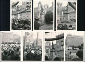 1976. március 15. Ünnepségről készült fotók, 20 db, 10,5×7,5 cm