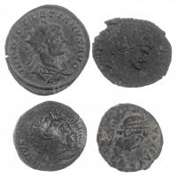 Római Birodalom 4xklf érméből álló tétel, közte Diocletianus T:2-3 Roman Empire 4xdiff coin lot, within Diocletian C:XF-F