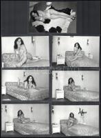 cca 1970 Amatőr erotikus fotók, 15 db, 11×7,5 és 9,5×14 cm