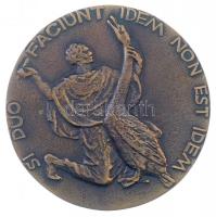 DN "Pominak el nem-múló hálával / SI DUO FACIUNT IDEM NON EST IDEM" kétoldalas, öntött bro...