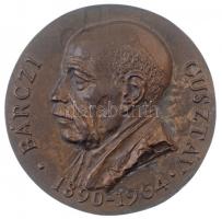 Trischler Ferenc (1945- ) DN Bárczi Gusztáv 1890-1964 egyoldalas, öntött bronz plakett (93mm) T:1-
