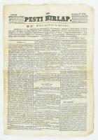 1848 dec. 28, Pesti Hirlap lapszáma, kiadja és nyomtatja Landerer és Heckenast, a forradalom és szabadságharc híreivel, korabeli reklámokkal, hajtásnyommal, lapszéli szakadásokkal, foltos