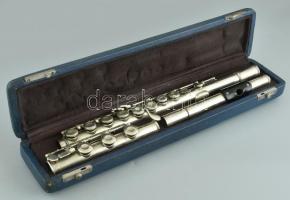 Stowasser Budapest-Warschov-Verona fuvola, 3 részes, fém és bakelit, kisebb kopásnyomokkal, eredeti ...