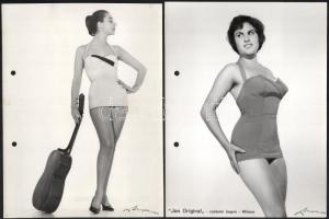 3 db vegyes színész és erotikus divatfotó 18x24 cm