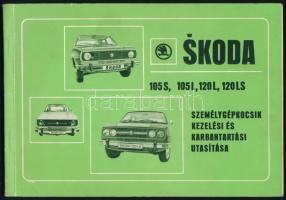 A Skoda 105 S, 105 L, 120 L, 120 LS személygépkocsik kezelési és karbantartási utasítása. hn., 1979., Mladá Boleslavi Autógyár Nemzeti Vállalat, (Bp.,Globus-ny.) Kiadói papírkötés.
