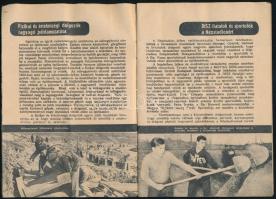 1953 Büszkeségünk a Népstadion. A megnyitó ünnepség műsora. Bp., 1953., Vörös Csillag-ny., 24+6 p. B...
