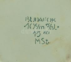 Kis zománcozott konyhai készlet (Bonyhád, Budafok, Jászkisér), 3 db, sérülésekkel