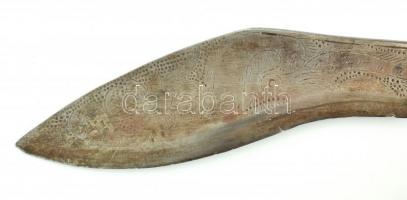 Indiai dísztőr bőr tokkal. 30 cm