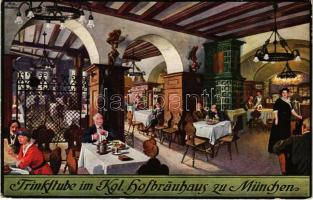 1930 München, Munich; Trinkstube im Kgl. Hofbräuhaus / beer hall, inn, interior s: F. Quidenus (EK)