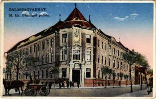 1933 Balassagyarmat, M. kir. Pénzügyi palota (kopott sarkak / worn corners)