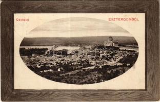 1910 Esztergom, látkép, Bazilika. Grószner B. kiadása (EK)