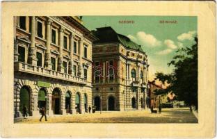 1910 Szeged, Színház, villamos (EK)