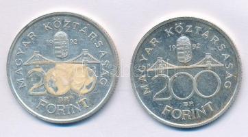 1992. 200Ft Ag "MNB" (2x) T:1-,2 egyiken ragasztásnyom
Adamo F13