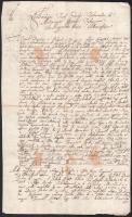 1743 Szotyori István folyamodványa az erdélyi gubernátorhoz (kormányzóhoz) örményszékésen elkövetett hatalmaskodás miatt