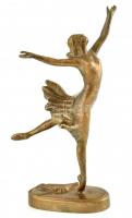 Balerina, bronz, jelzés nélkül, kopott, m: 16 cm