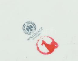 Hollóházi matricás porcelán tálka, jelzett, hibátlan, 20x16cm