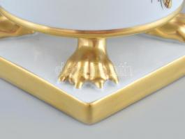 Herendi Rotschild mintás körmös mini váza, kézzel festett, jelzett, kopásnyomokkal, m:12cm