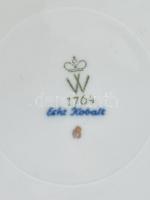 Echt Kobalt 3 db porcelán tálka, jelzett, hibátlan, d: 19 és 20 cm