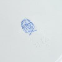 Herendi Viktória mintás, kézzel festett nagyméretű kosfejes porcelán kaspó, kopott, m: 17 cm