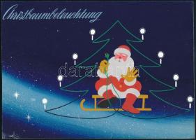 cca 1940-1950 Karácsonyi égők, 4 db reklám vagy plakát terv. Tempera, ceruza, papír, jelzés nélkül, ...