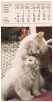 1985 Macskák naptár - modern képeslapfüzet 14 képeslappal / Farbige Katzen / Cats calendar - postcar...