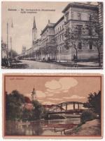 25 db RÉGI magyar város képeslap vegyes minőségben / 25 pre-1945 Hungarian town-view postcards in mi...