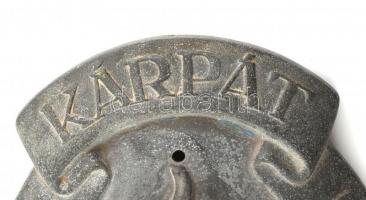 ~1920-1930. 'Magyarországi Kárpát Egyesület - Alapítva 1873. Fém, nagyméretű címer. 46x28cm