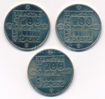 1985. 100Ft alpakka (3xklf) "Természetvédelem - Mocsári Teknős, Vadmacska, Vidra" kapszulá...