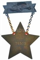 ~1950. "Szakma kiváló dolgozója - Könnyűipar" Rákosi-címeres zománcozott fém kitüntetés, e...