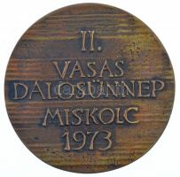 Asszonyi Tamás (1942-) 1973. "II. Vasas Dalosünnep Miskolc" Br emlékplakett eredeti tokban...