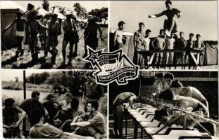 1919-1957 KISZ Önkéntes Ifjúsági Tábor. Képzőművészeti Alap Kiadóvállalat / Hungarian Young Communist League propaganda, youth camp
